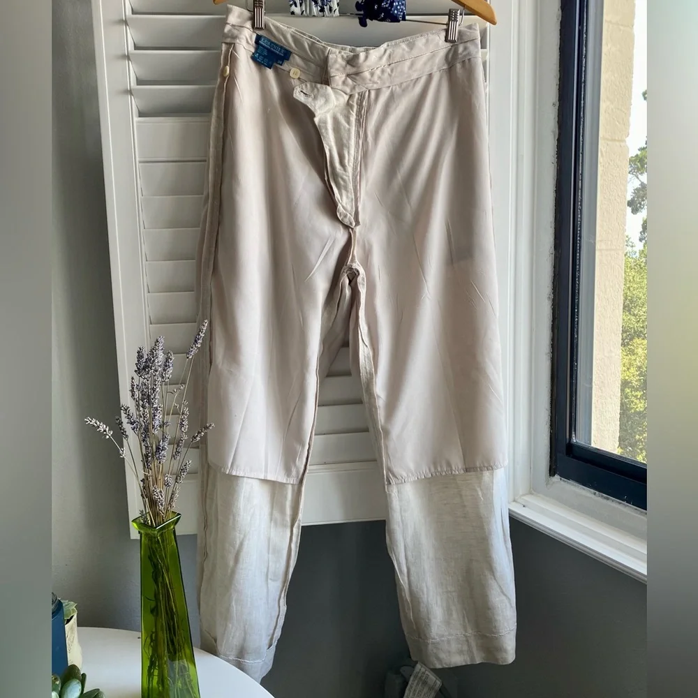 Lorenier 100% linen pants